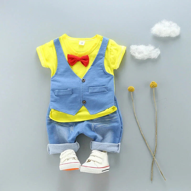 Cotton Cool Tee + Shorts Pants Clothes Set