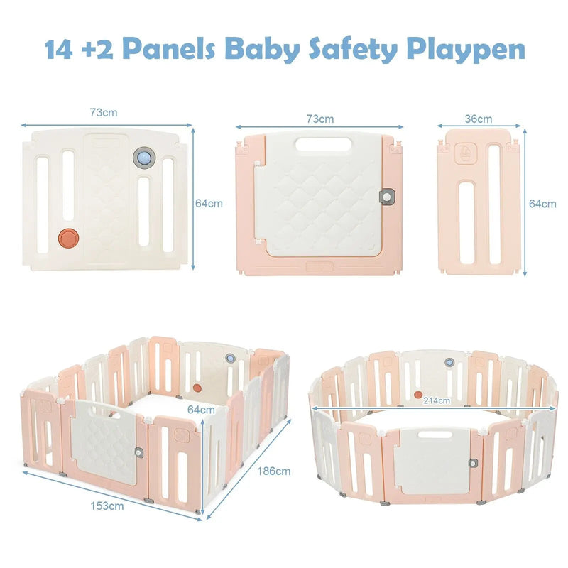 16 Panels Baby Safety Playpen