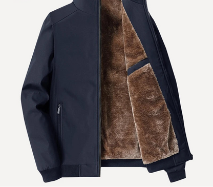 Men's funnel neck zip up winter jacket