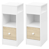 2PCS/SET Narrow Bedside Table Nightstand