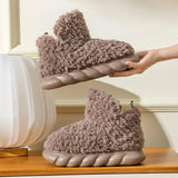 Women's Solid Color Fuzzy Boots