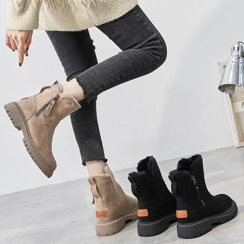Women's winter fleece warm snow boot
