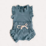 Cotton Ruffle Newborn Girl Clothes Set