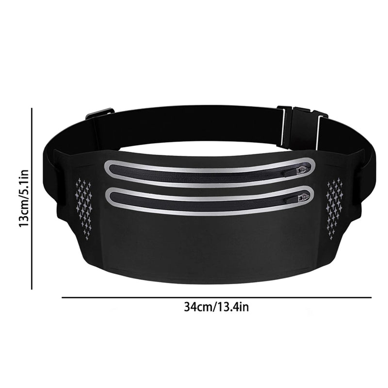 Double Zipper Pocket Sports Belt Pouch