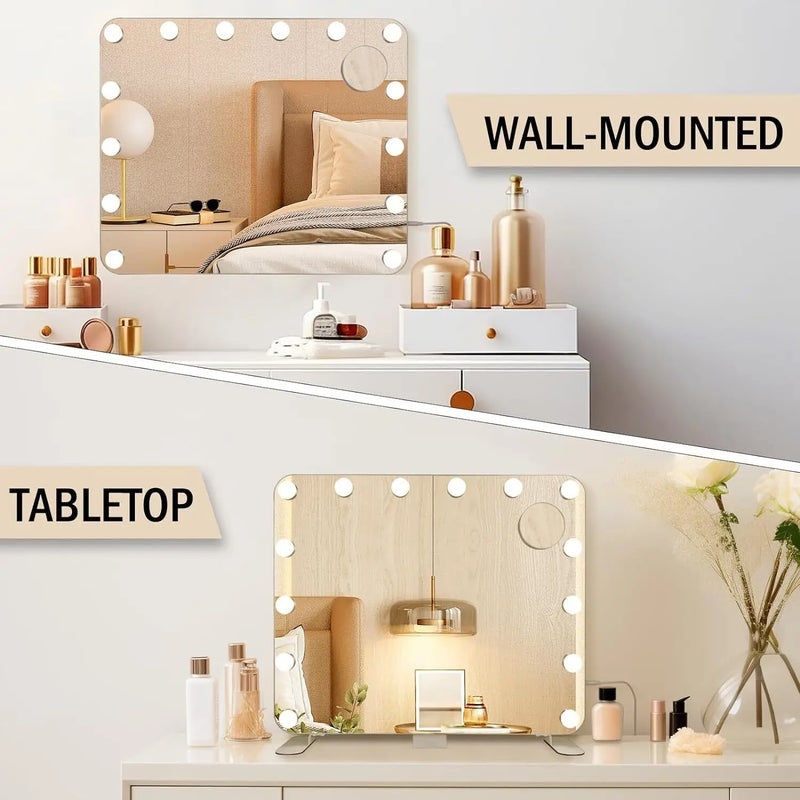 Lighted Makeup Mirror with 14 Dimmable LED Bulbs