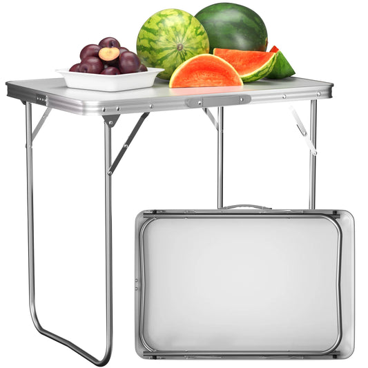 Portable aluminum folding table