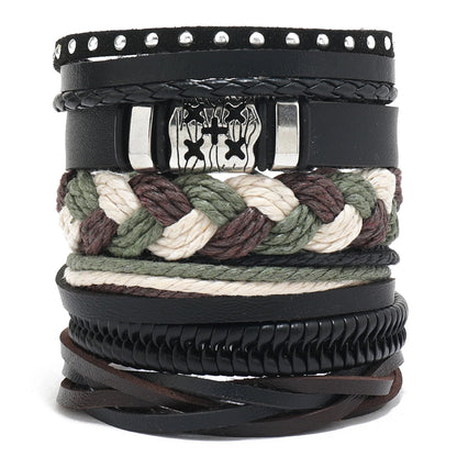 Fashion Multi-layer Beaded Leather Bracelet