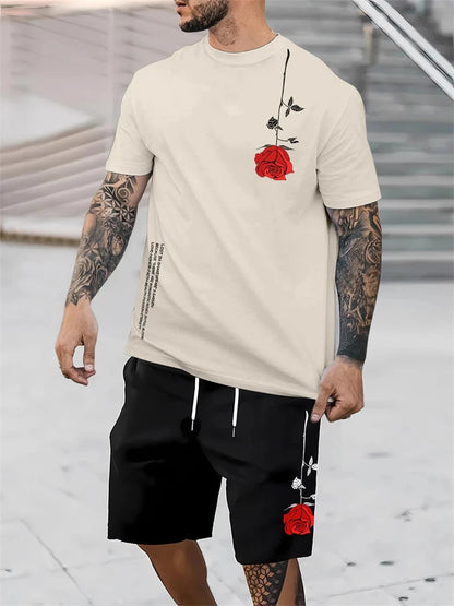 Fashion t-shirt shorts suit