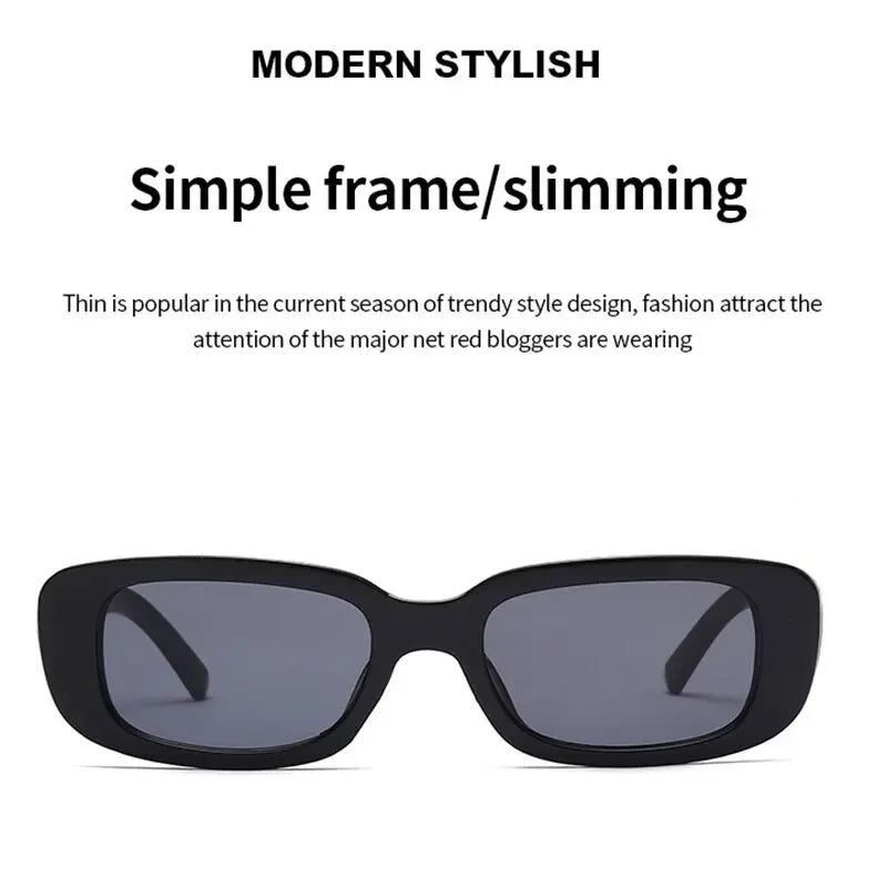 Trendy retro small square sunglasses