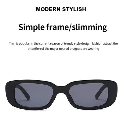 Trendy retro small square sunglasses