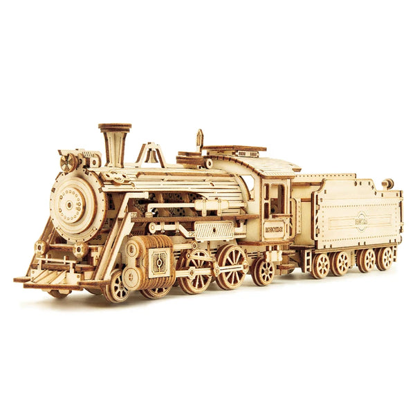 3D Wooden Puzzle Montessori Toys Steam Train