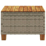 Poly Rattan & Acacia Wood Garden Table