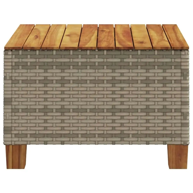 Poly Rattan & Acacia Wood Garden Table