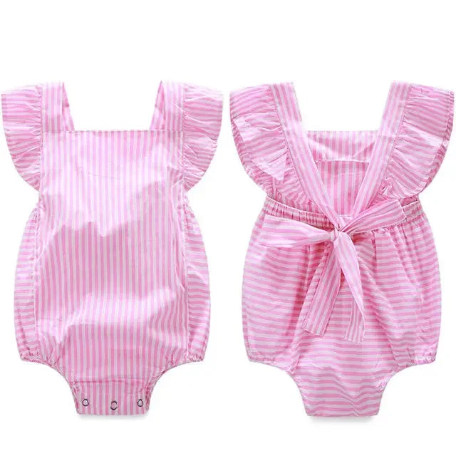 Cute Baby Girl Stiped Romper