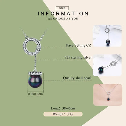 Sterling Silver Natural Water Pearl Necklace