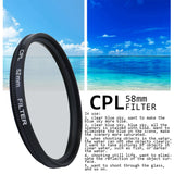 Professional Camera UV CPL FLD Lens Filters Kit