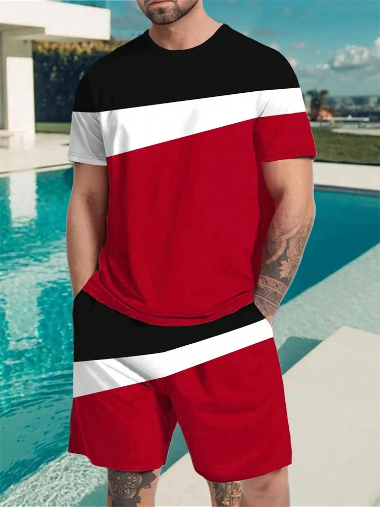 Fashion t-shirt shorts suit