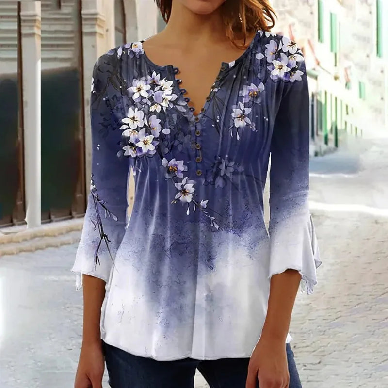 Temperament Long Sleeves Loose Elegant Shirt