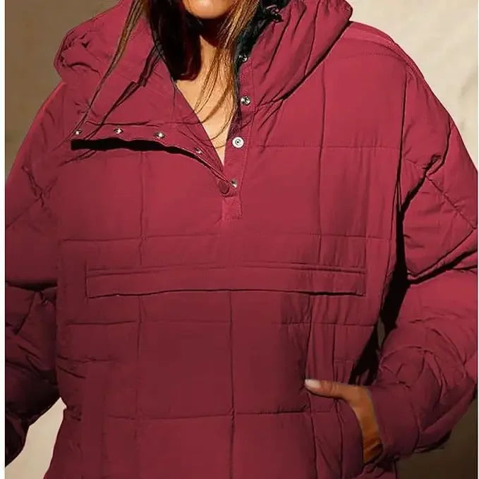 Hooded full sleeve loose casual coat