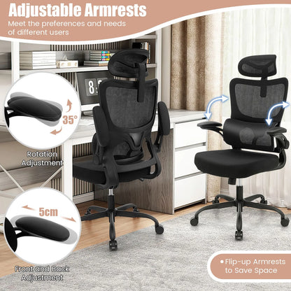 Ergonomic computer desk chair with lumbar support