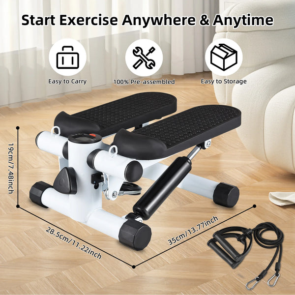 Mini Stepper For Home Exercise With Resistance Bands