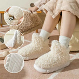 Women's Solid Color Fuzzy Boots