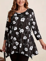 Women's Plus Size Floral Print Blouse