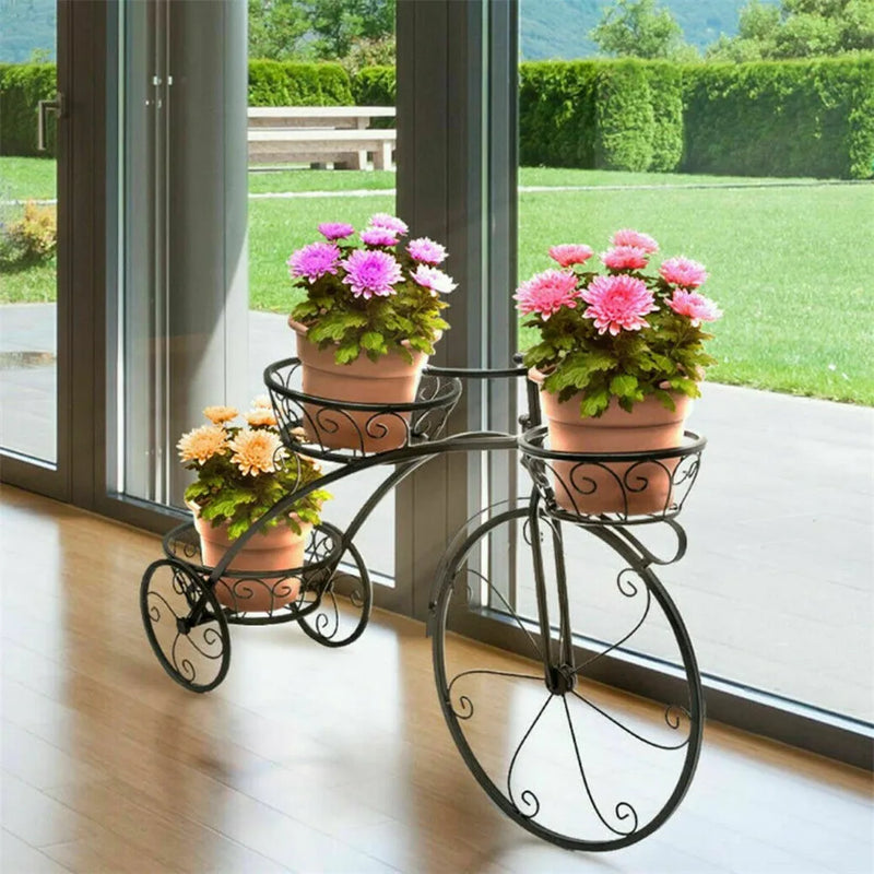 Wrought Iron Tricycle Planter