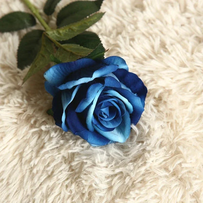 Beautiful silk roses bouquet flowers