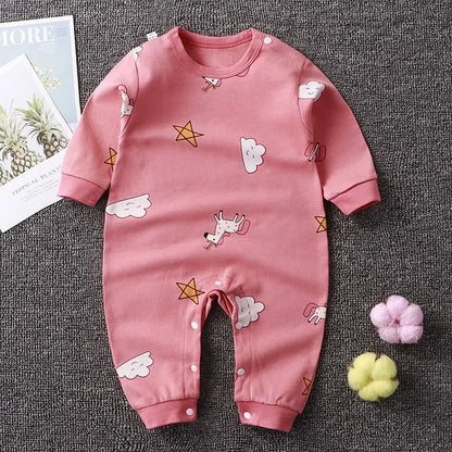 Newborn cotton cartoon unisex jumpsuit