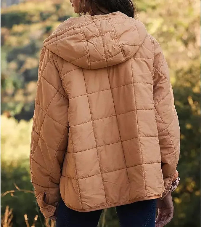 Hooded full sleeve loose casual coat