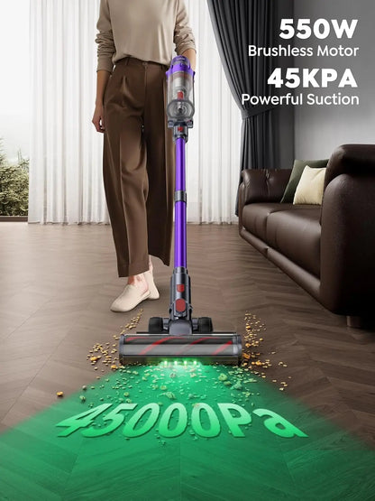 Cordless vacuum cleaner with touch screen
