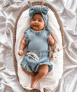 Cotton Ruffle Newborn Girl Clothes Set