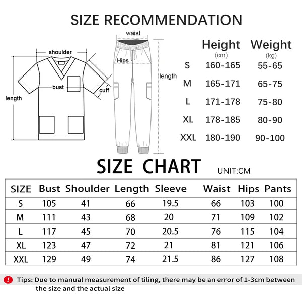 Surgical Nurse Uniform Medical Scrubs Set
