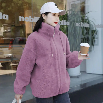 Winter double coral fleece warm coat