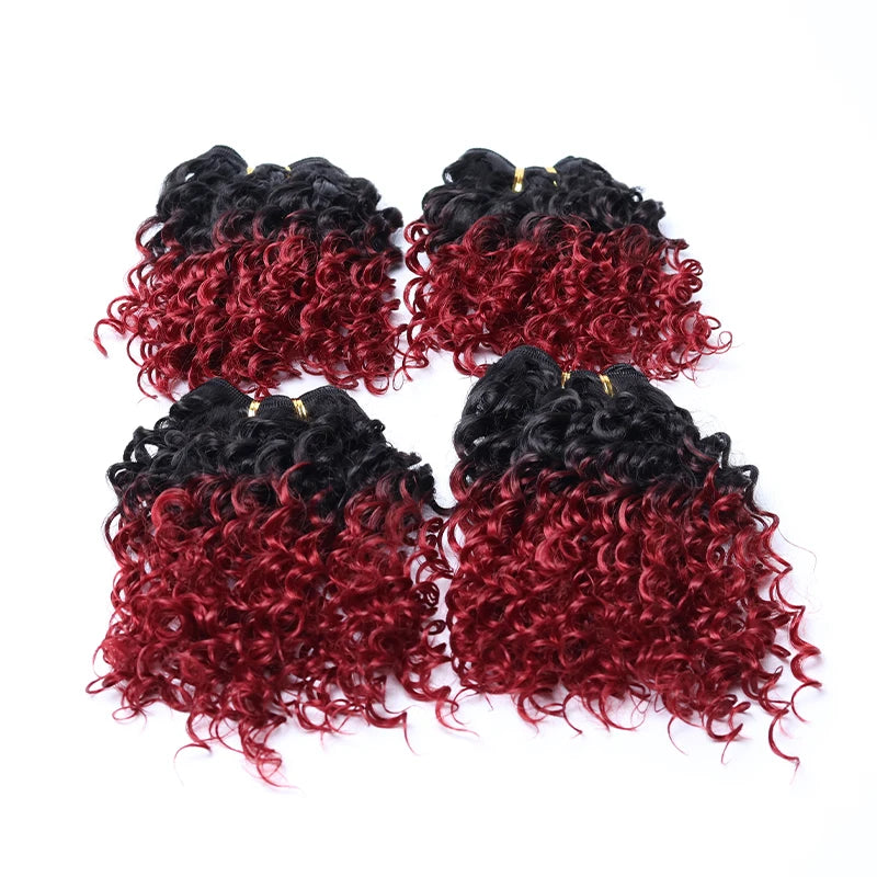 Synthetic Hair Weaving Honey Blonde Hair Extensions