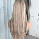 Highlight Blonde Platinum Straight Lace Front Wig