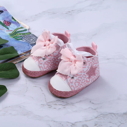 Leopard star printed baby shoes