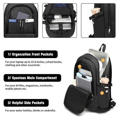 Anti-theft usb-charged laptop backpack