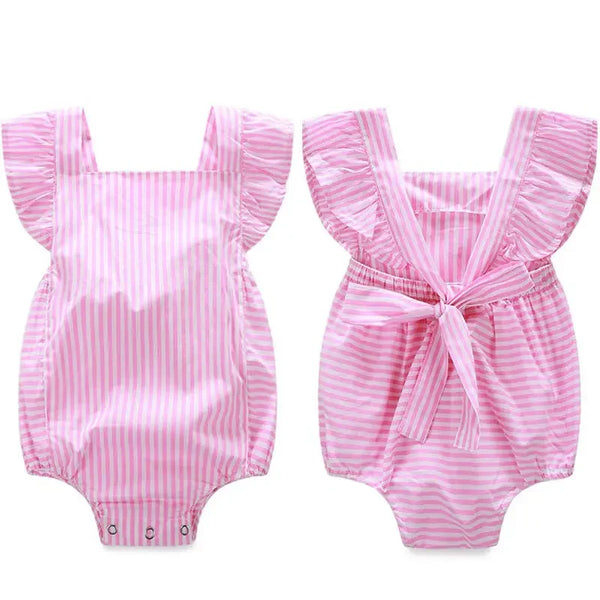 Cute Baby Girl Stiped Romper