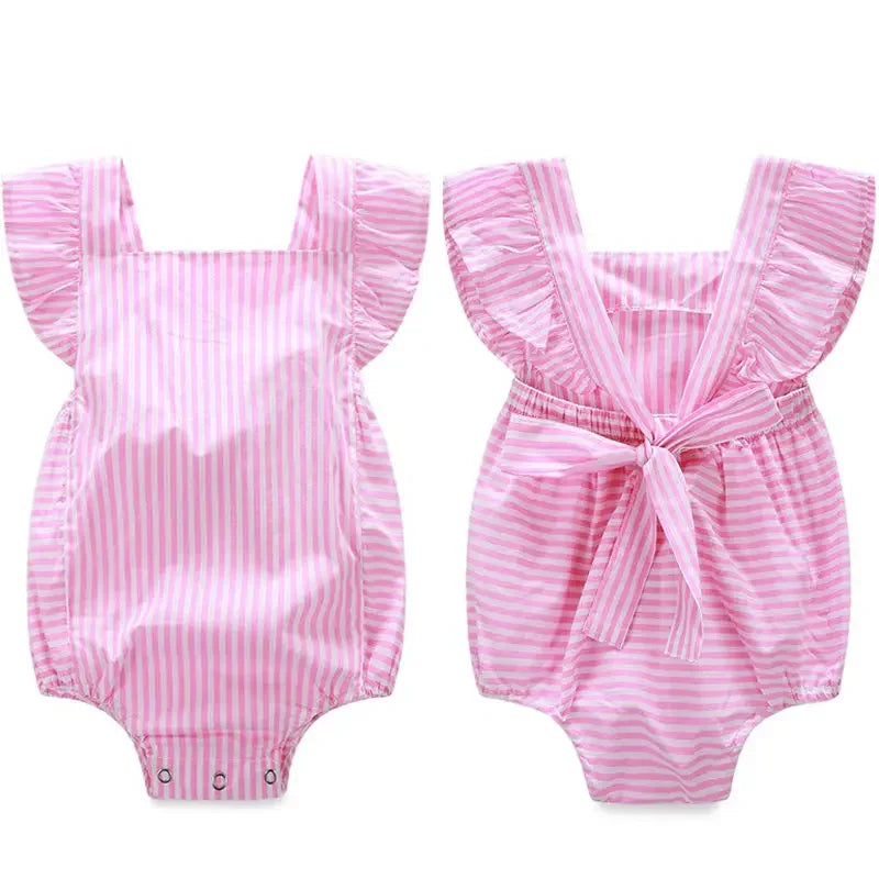 Cute Baby Girl Stiped Romper
