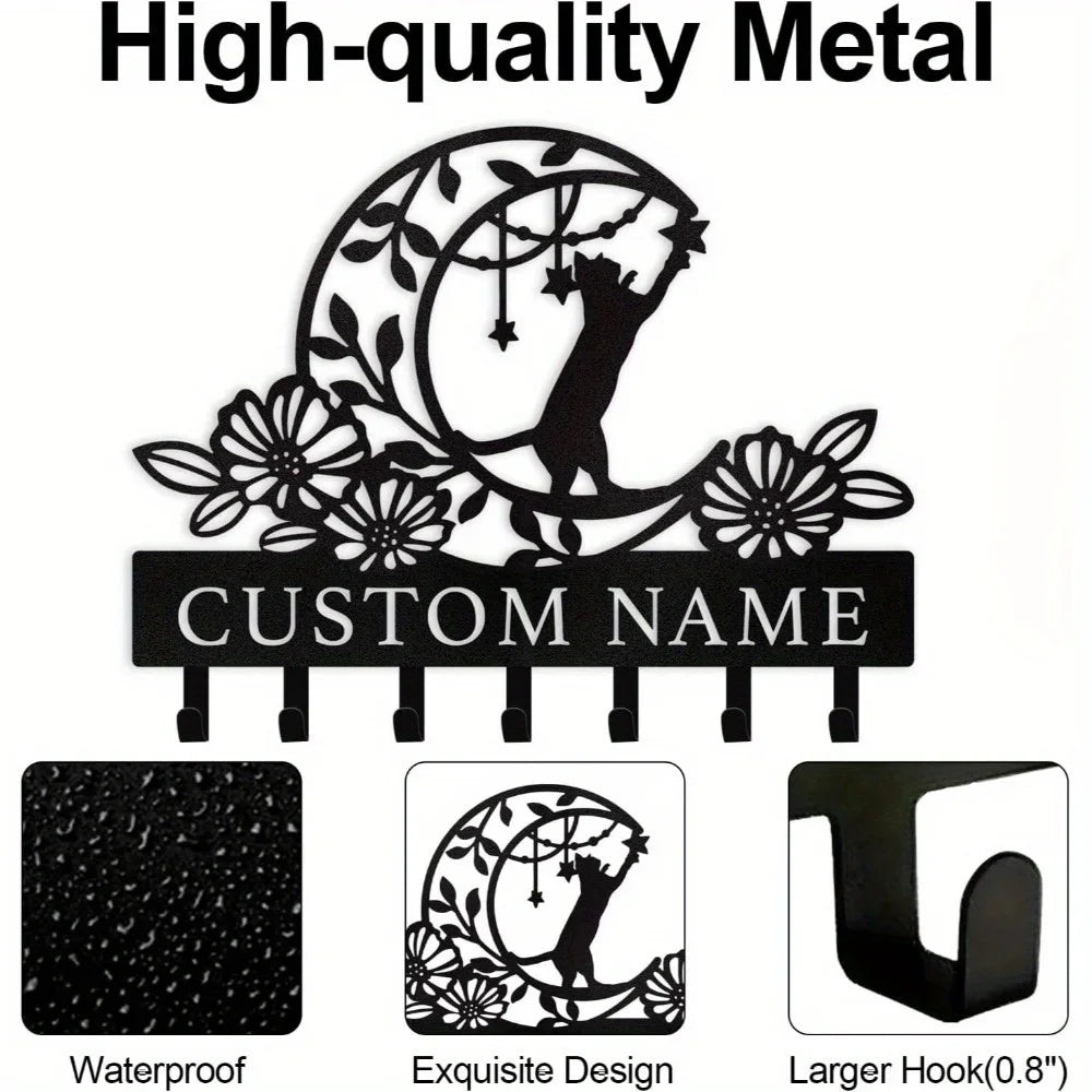 Stylish wall-mounted custom metal hooks