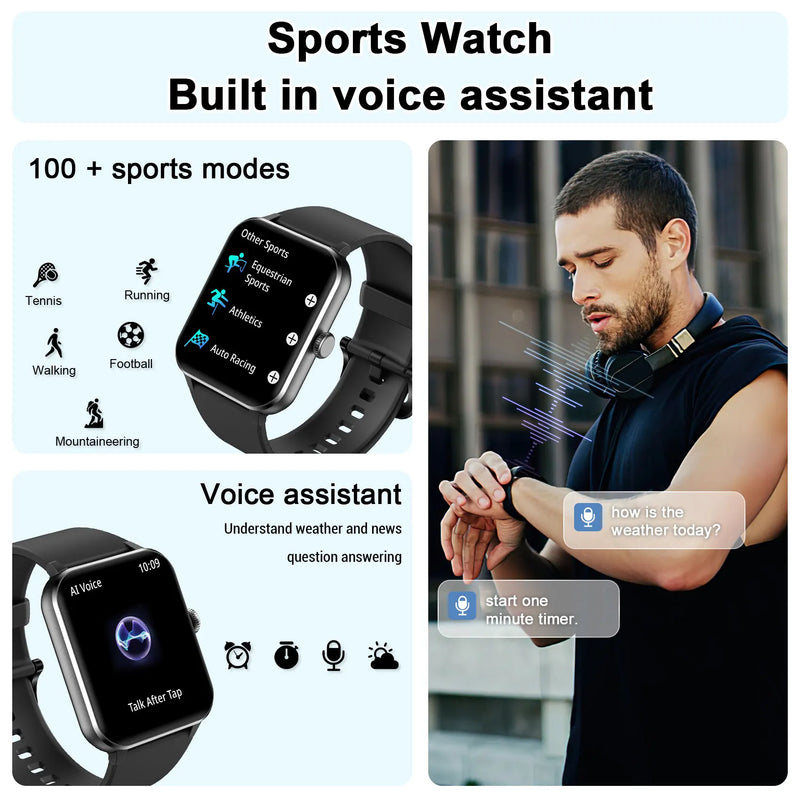 Heart Rate Sleep Blood Oxygen Monitor Smartwatch