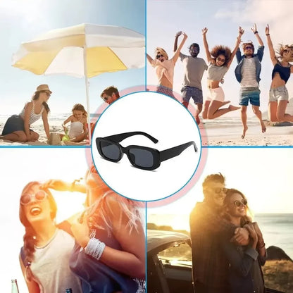 Trendy retro small square sunglasses