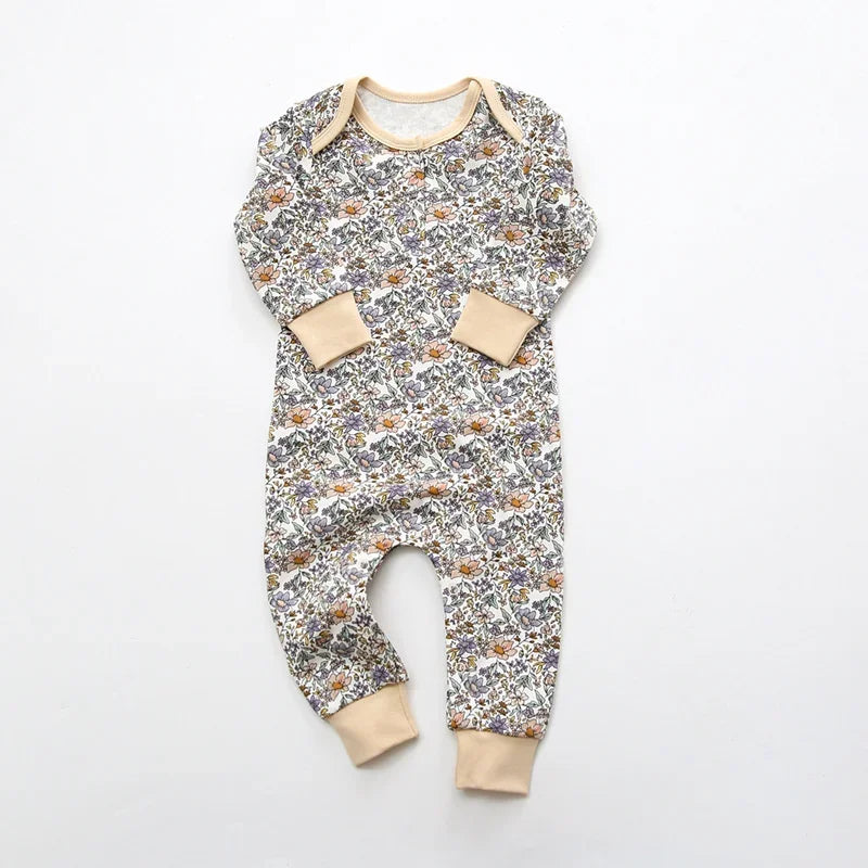 Long Sleeves Soft Cotton Newborn Jumpsuit