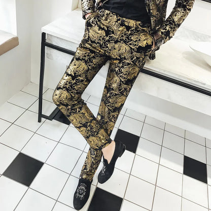 Shiny gold and silver 2-piece blazers