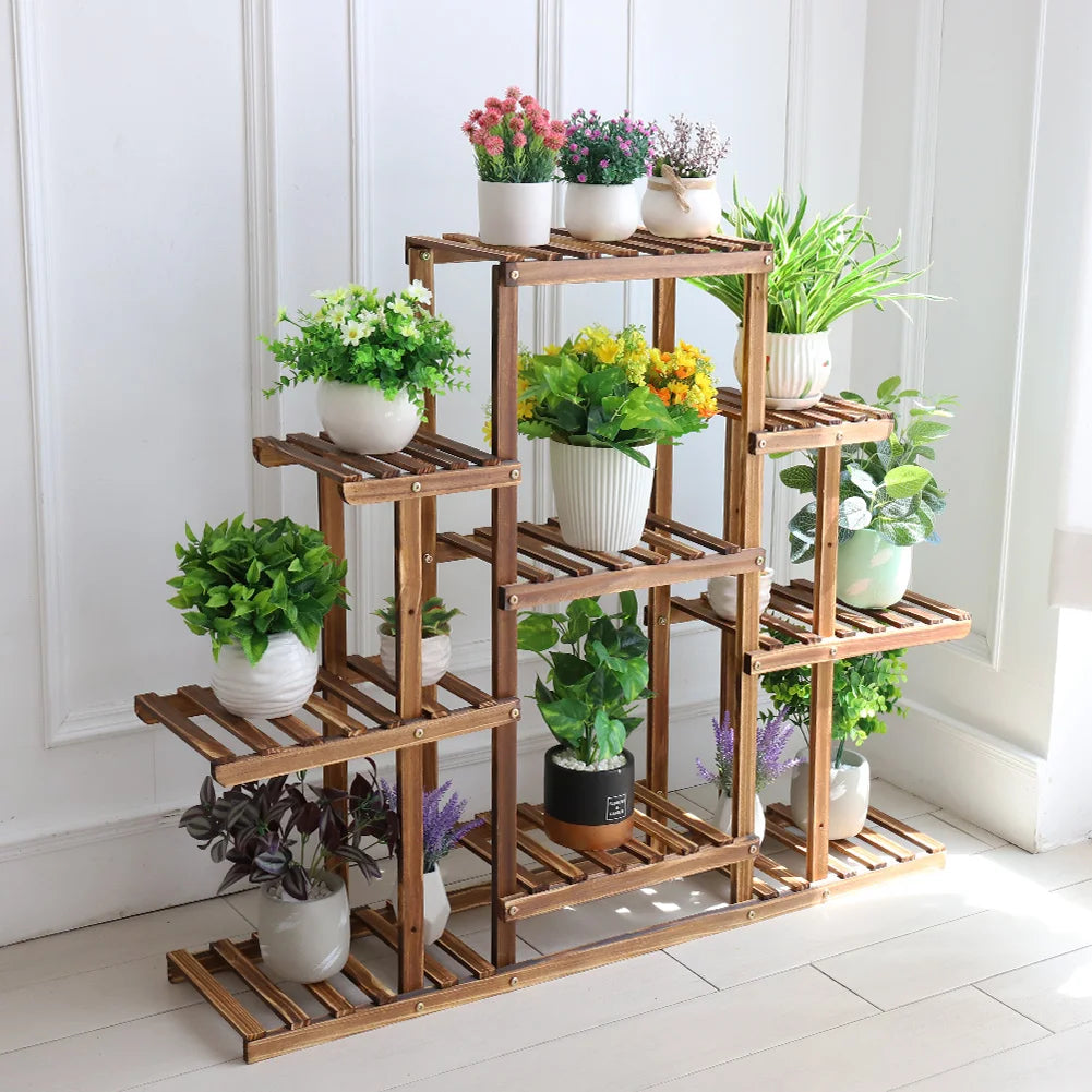 Garden display ladder pot holder