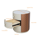 Round Bedside Nightstand Table