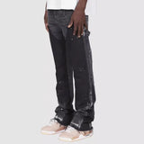 Men's Painting Patch Baggy Stacked Jeans