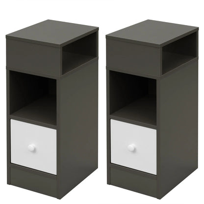 2pcs/set narrow bedside table nightstand